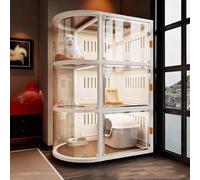 Indoor Cat Enclosure - Spacious House for 1-2 Cats with Panoramic View, Portable and Expandable Design for Indoor Use