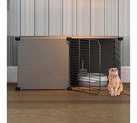 Indoor Cat Enclosure with Thick Steel Bars for DIY Free Assembly, Ideal for Small and Medium Sized Cats in Home Environments