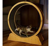 Indoor Cat Exercise Wheels With No Gap, Anti-Pinch Silent Lose Weight Cat Treadmill - 31.5"/ 35"/ 39"/ 44.5" Diame, Easy To Install,M-90cm (35.4