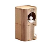Indoor Cat House, Foldable and Scratch-Resistant Hiding Place with Two Layers, Bed with Plush Ball, for Indoor Use, Kittens, Home and on
