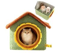 Indoor Cat House - Removable and Washable Cat Bed - Washable and Covered Cat Bed | For Puppies, Kittens The Play Corner Winter Cold Weather Christmas