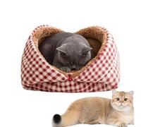 Indoor Cat House - Winter Cat Bed, Plush Cat Bed, Cozy Warm Sleeping House, Thick Thermal Comfort Surface with Insulated Plush | For Living Room Bedroom Garage Play Resting Netting Puppy Kit
