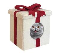 Indoor Cat House | Winter Warm Dog Bed | Indoor Foldable Cat Cave Beds Box Shaped, Stylish Warm Indoor Closed Pet Bed House for Winter