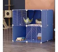 Indoor Cat Playpen - Large Kitten Cage, Assembled Metal Cat Condo & Exercise Enclosure For Small Animals, Blue, 27.9" L X 13.8" W, Perfect For Active Kittens.,Purple Encrypted-27.9
