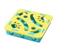 Indoor Cat Puzzle Toy | Anti-Glutton Feeder for Cuddles with Food | Playful Dispenser with Bell for Anti-Boredom Exercise | Home Living Room Bedroom Balcony Travel