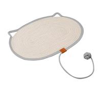 Indoor Cat Scratching Mats | Natural Cotton and Linen Non-Slip Mat with Ball, Scratching Base for Cats - for Training Play Anti Boredom Mental Stimulus Family in