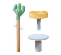 Indoor Cat Scratching Post, Cat Scratching Post - Cactus Shaped Cat Tower in Condominium, Removable Cat Activity Center, Interactive Cat Climbing Stand with Space, Post
