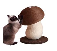 Indoor Cat Scratching Post with Mushroom Shape | Sisal Cat Scratcher - Early Learning Toy Furniture Protector for Indoor Living Room Bedroom