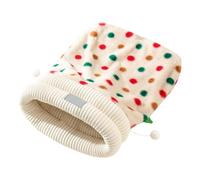 Indoor Cat Sleep Bag - Enclosed Sleeping Cuddle Bed - Covered Winter Cat Nest,for Home Farmhouse Apartment Bedroom Christmas New Year (A)