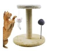 Indoor Cat Tower Cat Tower Cat Scratching Toy with Scratching Post Cat Claw Scratching Toy with Feather and Spring Ball Kitten Activity Tree A