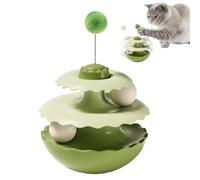 Indoor Cat Toy Ball Track - Wobbling Animal Figures as Companion, Interactive Toy for Cats with Marble Rack, for Small, Medium, Large Cat Breeds, Bedroom, Study, Garden, Balcony