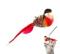 Indoor Cat Toy - for Cats with Bell and Feathers | Interactive Cat Toy, Handmade Kicking Toy, Cat Chew Toy, Replacement Included