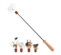 Indoor Cat Toy - Interactive Telescoping Rod - Kitten Quiet Play Toys - for Pet Kitten Home Outdoor Birthday Ground Daily Holiday Play Exercise Activity