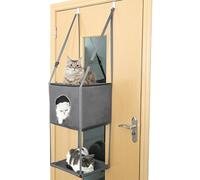 Indoor Cat Tree Door - Cat Hammock Mounted Folding Door 16x13 Inch, Removable Adjustable Bed, Breathable Resting Perch | High Space Saving Furniture For Cats Living Room Sleep Season