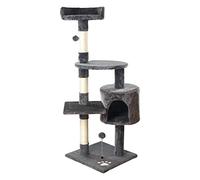 Indoor Cat Tree Tower with Integrated Litter Box, Climbing Frame & Jumping Platform - Multi-Level Cat Shelf & Toy for Active Cats (Color: Yellow)