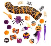 Indoor Cat Tunnel - Foldable Cat Play Tube with Peekaboo Holes, Crinkle Sound, Plush Interactive PET Tunnel, Fun and for Indoor Cats, Easy Storage, Areas A