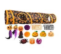 Indoor Cat Tunnels, Cat Tunnel Tube | Peekaboo Halloween Folding Cave Cat Tubes,Interactive Cat Toys And Activities Center For Cats, Kittens And Small Animals