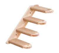 Indoor Cat Wall Furniture and Hanger, Cat Climbing Steps for Wall - Natural Pine Wood Cat Climbing Steps, Climbing Rack for Cats