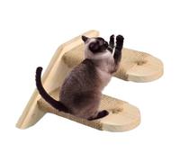 Indoor Cat Wall Furniture & Perch - Natural Pine Wood Cat Climbing Steps and Wall Shelf | Safe Cat Stairs, Wall Structure for Climbing, Resting, Jumping, Lounging, Multi-Level Activity GE