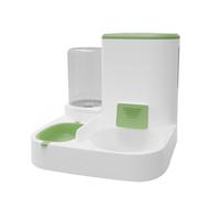 Indoor Cats Double Feeding Bowls Automatic Food Water Dispenser Pet Eating Drinking Multiple Color Can Choose Feeder For Dogs Wet Food Two