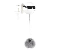 Indoor Cats Toys Automatic Lifting Interactive Teaser Plush Ball Electric Feather Toys for Cats Gift Idea for Kittens Interactive Ball for Indoor When Not Home
