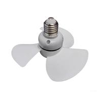 Indoor Ceiling Fan with E27 Screw Base 10w Brushless Motor 16 Cm Compact Quiet Fan for Home Purpose Compatible with Ac85265v No Light Required (E27 Fan)