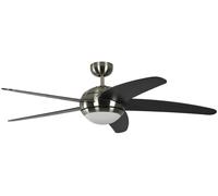 Indoor Ceiling fan with Remote control Ceiling fan Light 132 cm 52" Nickel Wenge