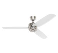 Ceiling Fan Night Flight Chrome / White with Remote