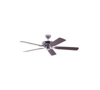 Indoor Ceiling fan without Light Quiet Fan Living Room 132 cm 52" Steel Mahogany