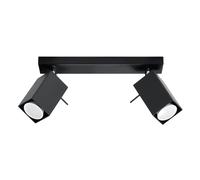 Sollux Lighting Merida Steel Black 2 Light Classic Ceiling Light