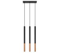 Indoor Ceiling Lamp MOZAICA 3L Steel Black/Copper G9 LED SOLLUX LIGHTING Modern