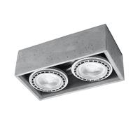 Indoor Ceiling Lamp QUATRO 2 CONCRETE GREY GU10/ES111 LED SOLLUX LIGHTING modern