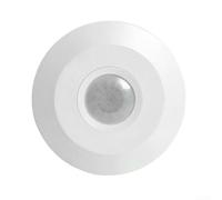 Indoor Ceiling PIR Sensor for Hallway Garage Use | for durable plastic housing, for surface mount design, easy ceiling install, compact Ø115x23mm, 3-wire connection