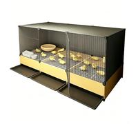Indoor Chicken Cage With Pull-Out Tray Spacious Enclosed Chick Brooder Easy-Clean Poultry Starter Coops With Wire Mesh Floor For Baby Chicks Ducklings Quail & Poultry(Gray,105x35x55cm)