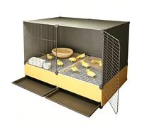 Indoor Chicken Cage With Pull-Out Tray Spacious Enclosed Chick Brooder Easy-Clean Poultry Starter Coops With Wire Mesh Floor For Baby Chicks Ducklings Quail & Poultry(Gray,70x35x55cm)