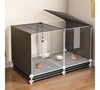 Indoor Chicken Cage with Transparent Panel, Iron Mesh and PP Construction, Removable Tray for Easy Cleaning, Ideal for Poultry Keeping