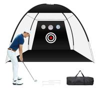 Indoor Chipping Net, Pop Up Golf Chipping Net with Carry Bag, Detachable Practice Net and Premium Turf Training Mat, Improve Short Game and Easy Transportation, for Indoor, Outdoor Training