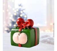 Indoor Christmas Decorations for The Home Christmas Cheer in A Bo. x: Hilarious Butt Shaped Present Bo. x Ornament Festive Decoration for Holiday Funny & Laughter(C, 2. 8X2. 6X2. 6cm)