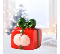 Indoor Christmas Decorations for The Home Christmas Cheer in A Bo. x: Hilarious Butt Shaped Present Bo. x Ornament Festive Decoration for Holiday Funny & Laughter(A, 2. 8X2. 6X2. 6cm)