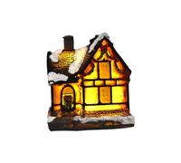Indoor Christmas Decorations for The Home Christmas Decorations Light Up Cabin with Lights Dream European Snow View House Children's Gifts (D, One Size)