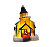 Indoor Christmas Decorations for The Home Christmas Decorations Light Up Cabin with Lights Dream European Snow View House Children's Gifts (C, One Size)