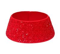 Indoor Christmas Decorations for The Home Christmas Tree Skirt Base Stand Up Round Quadrilateral Hexagon Xmas Trees Trunk Guard Decoration Ultimate Collar Multiple Sizes Perfect(Red,One Size)