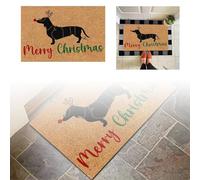 Indoor Christmas Decorations for the Home Festive And Funny Christmas Doormat A Cute Way To Welcome Holiday Guests Santa Doormat(A, 60X40cm)