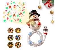 Indoor Christmas Projector Lights Plug in, 6 Festive Scene, USB Night Light | Christmas Snowman Design, Plug and Play H D Christmas Projector for Ceiling Bedroom Car Decor Gift