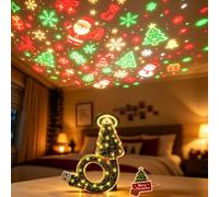 Indoor Christmas Projectors USB Powered HD Christmas Night Light，#A | Plug & Play HD Christmas Projector, with Festive Patterns for Bedroom, Ceiling, Desk and Holiday Decor