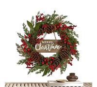 Indoor Christmas Wreath | Artificial 19.6 Inch Home Decor with Berries,Christmas Front Door Wreath | for Home Office Room Decor Gardening Daily Thanksgiving Holiday Birthday Vacation