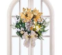Indoor Christmas Wreath - Artificial Holiday Decoration with Nativity Scene and LED Lights | Festive for Porch Mantle Kitchen Bedroom Living Room Entryway Restaurant School Apartment Wedding