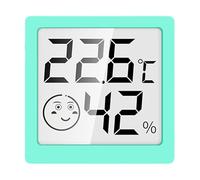 Indoor Climate Meter - Small Thermo Sensor, Precise Moisture Monitor, Wide-Angle Display Panel, Consistent Room Analyzer, Multi-Setting Condition Checker | for Basements, Studies, Reptile Habitats