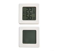 Indoor Climate Monitor For Mini Digital Thermometer Hygrometer Featuring Precise Reading Range Minus Twenty To Sixty Degrees For Celsius Wall Hanging Or Flat Placement Two Units(White)