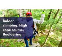Indoor Climbing High Rope Course Bouldering